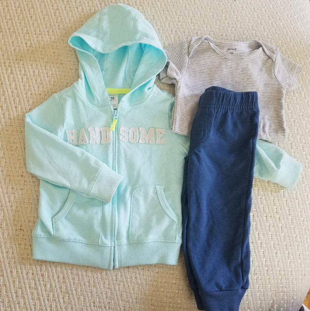 Carter's 3 piece Little jacket set nwot 18month